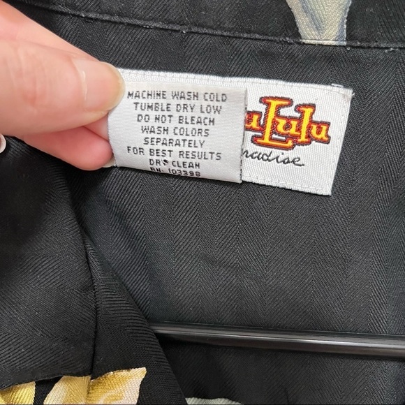 HonoluluLulu 100% Silk Hawaiian Shirt Washable Silk Size medium - Picture 6 of 8